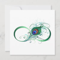 Unendlichkeitssymbol mit Peacock Feather
