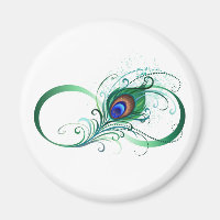 Unendlichkeitssymbol mit Peacock Feather
