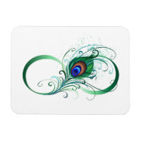 Unendlichkeitssymbol mit Peacock Feather