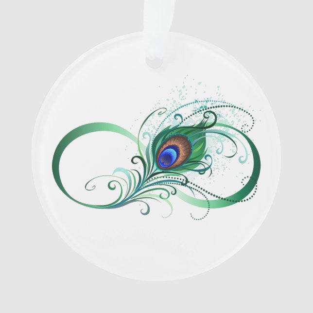 Unendlichkeitssymbol mit Peacock Feather Ornament (Vorderseite)