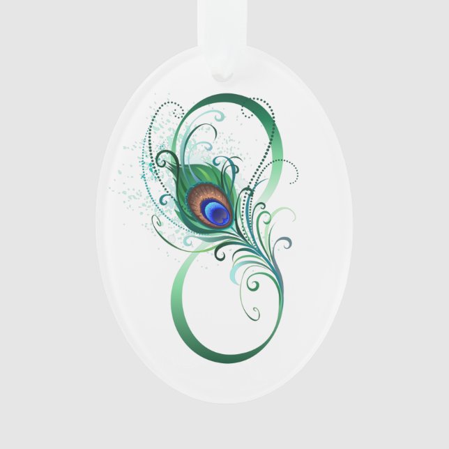 Unendlichkeitssymbol mit Peacock Feather Ornament (Vorderseite)