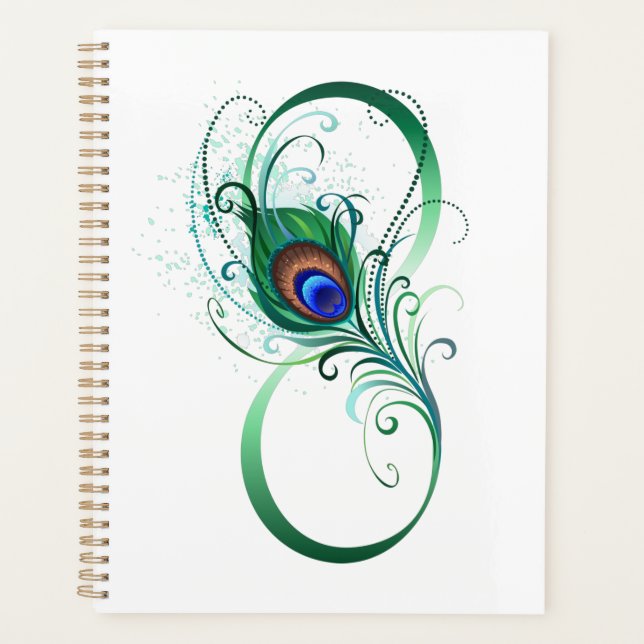 Unendlichkeitssymbol mit Peacock Feather Planer (Vorderseite)