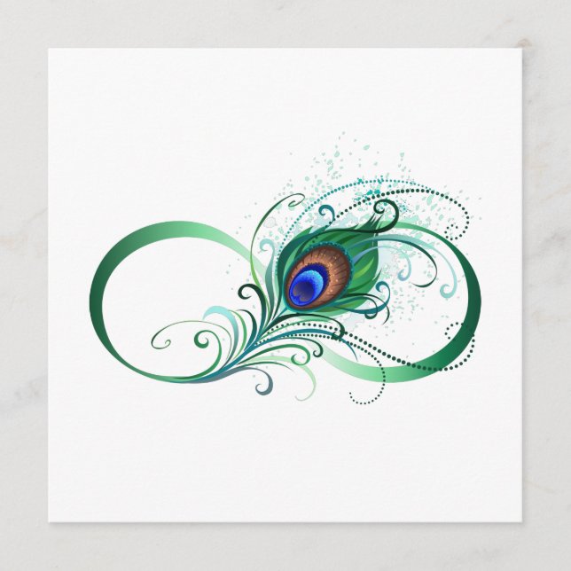 Unendlichkeitssymbol mit Peacock Feather Programm (Vorderseite)