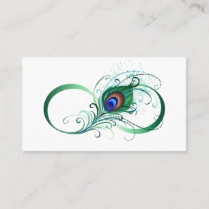 Unendlichkeitssymbol mit Peacock Feather Rabattkarte