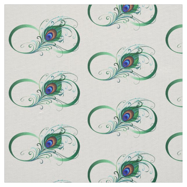 Unendlichkeitssymbol mit Peacock Feather Stoff (Muster)