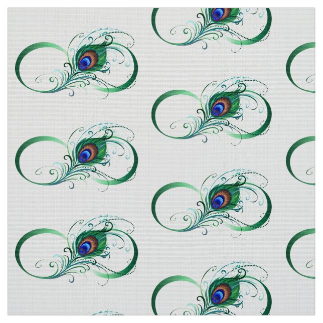 Unendlichkeitssymbol mit Peacock Feather Stoff (Muster)