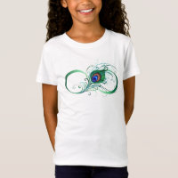 Unendlichkeitssymbol mit Peacock Feather