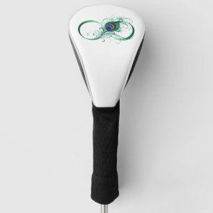Unendlichkeitssymbol mit Pfauenfeder Golf Headcover