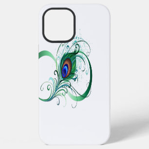 Unendlichkeitssymbol mit Pfauenfeder iPhone 12 Pro Max Hülle