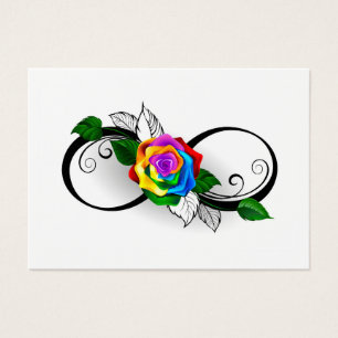 Unendlichkeitssymbol mit Rainbow-Rose