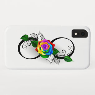 Unendlichkeitssymbol mit Rainbow-Rose Case-Mate iPhone Hülle