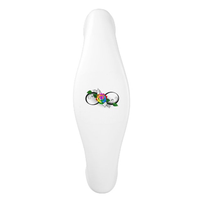 Unendlichkeitssymbol mit Rainbow-Rose Keramik Schrankknauf (Vorderseite)