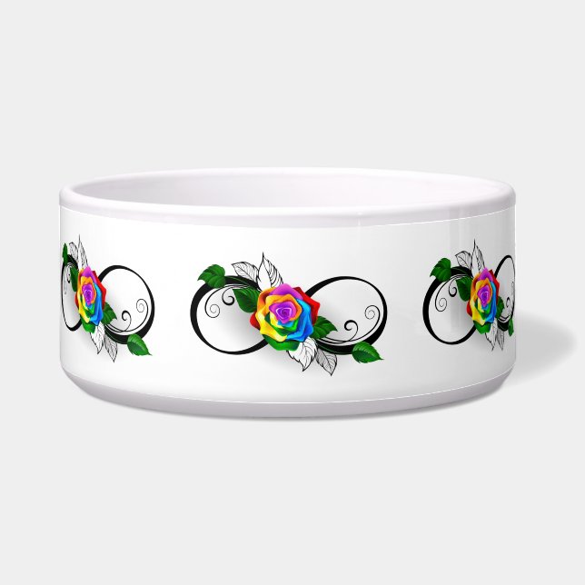 Unendlichkeitssymbol mit Rainbow-Rose Napf (Vorderseite)