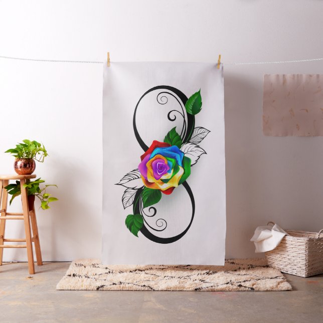 Unendlichkeitssymbol mit Rainbow-Rose Stoff (Beispiel)