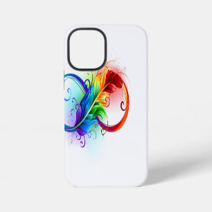Unendlichkeitssymbol mit Regenbogenfeder iPhone 12 Mini Hülle