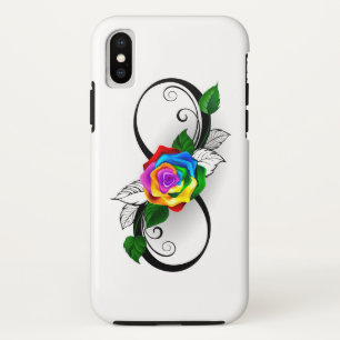 Unendlichkeitssymbol mit Regenbogenrose Case-Mate iPhone Hülle