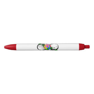 Unendlichkeitssymbol mit Regenbogenrose Kugelschreiber