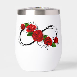 Unendlichkeitssymbol mit Rote Rosen