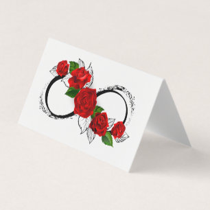 Unendlichkeitssymbol mit Rote Rosen
