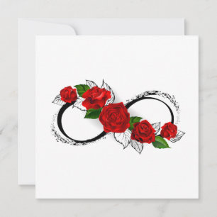 Unendlichkeitssymbol mit Rote Rosen