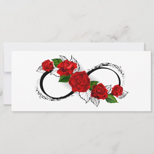 Unendlichkeitssymbol mit Rote Rosen (Vorderseite)