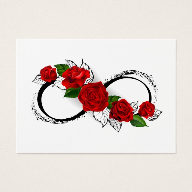 Unendlichkeitssymbol mit Rote Rosen (Vorderseite)