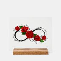 Unendlichkeitssymbol mit Rote Rosen