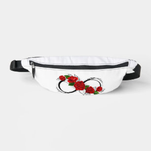 Unendlichkeitssymbol mit Rote Rosen Bauchtasche