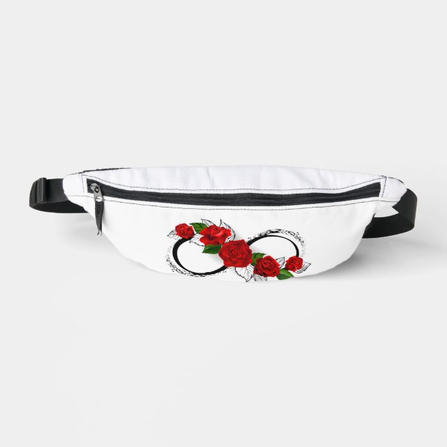 Unendlichkeitssymbol mit Rote Rosen Bauchtasche (Vorderseite)