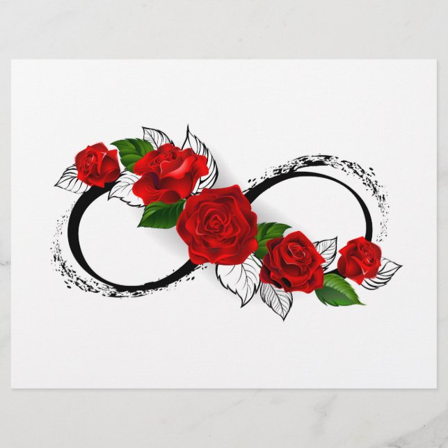 Unendlichkeitssymbol mit Rote Rosen Flyer (Vorne)