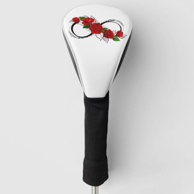 Unendlichkeitssymbol mit Rote Rosen Golf Headcover (Vorderseite)
