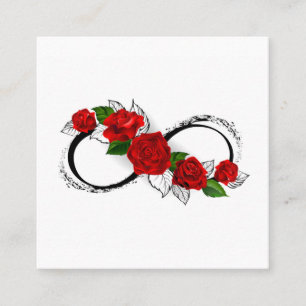 Unendlichkeitssymbol mit Rote Rosen Terminkarte