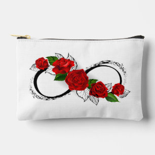 Unendlichkeitssymbol mit Rote Rosen Zubehörtasche