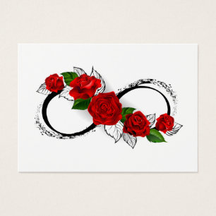 Unendlichkeitssymbol mit roten Rosen