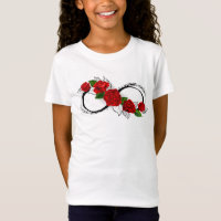 Unendlichkeitssymbol mit roten Rosen