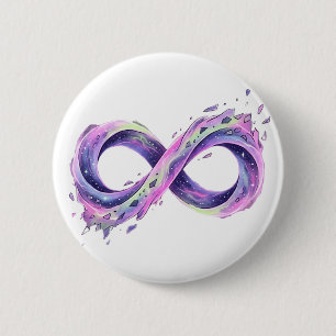 Unendlichkeitssymbol Neurodiversität Autismus ADHS Button