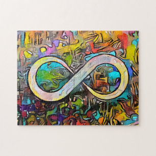 Unendlichkeitssymbol   Sensibilisierung für Autism Puzzle