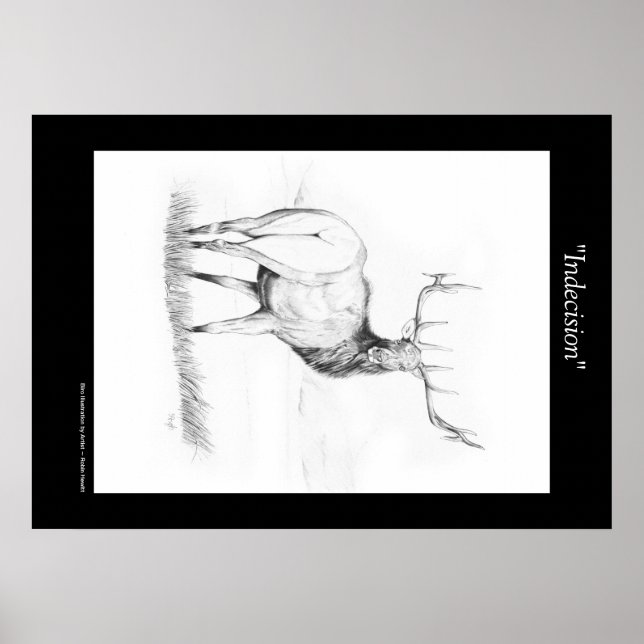 Unentscheidung ~ Elchposter Poster (Vorne)