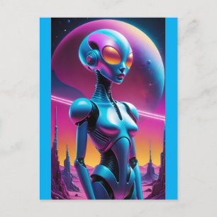 Unentschlossener Retro-Futurismus - Ken Gage Art Postkarte