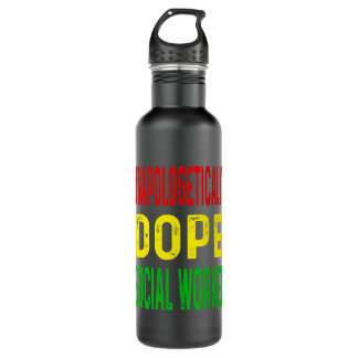 Unentschuldbar dope Social Worker Black History Edelstahlflasche