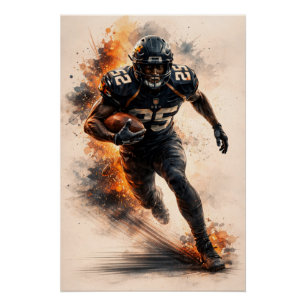 Unerbittlicher Ansturm – Power Football Poster