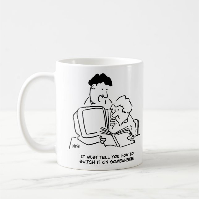 Unerfahrene Computerbenutzer Kaffeetasse (Links)