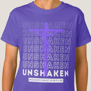 Unerschütterlich - Gott Gebet Dankbarkeit Lila T-Shirt