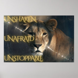 Unerschütterlich. Unerschrocken. Unaufhaltsam. Poster