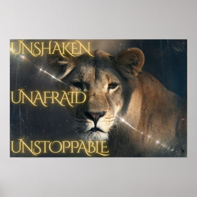 Unerschütterlich. Unerschrocken. Unaufhaltsam. Poster (Vorne)