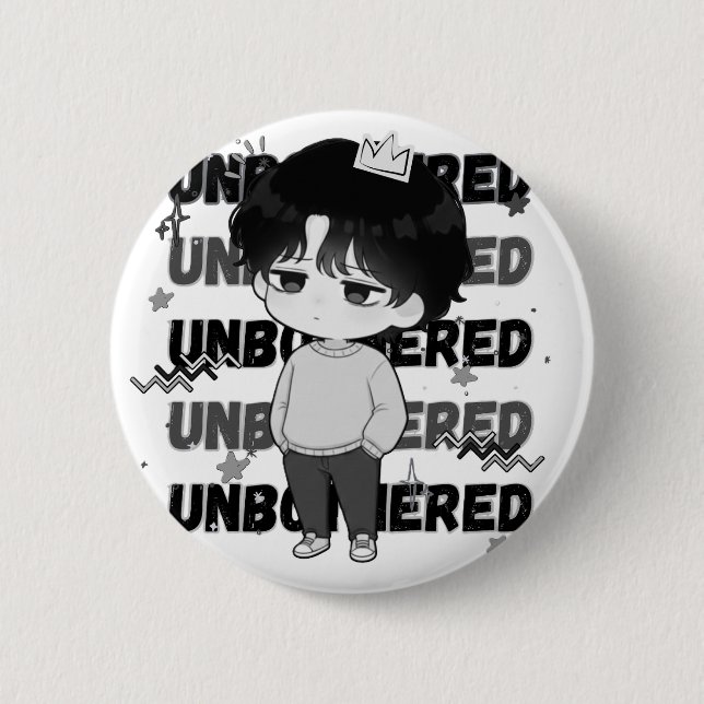 Unerschütterliche Krone Relatable Chibi Grafik Ill Button (Vorderseite)