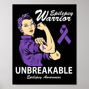 Unerschütterlicher Epilepsie-Krieger Epilepsie-Bew Poster