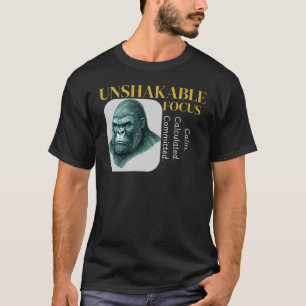 Unerschütterlicher Fokus-Gorilla – Elegante Diszip T-Shirt