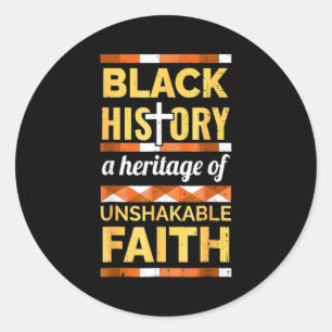 Unerschütterlicher Glaube Black History Month Blm  Runder Aufkleber