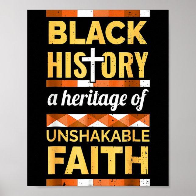 Unerschütterlicher Glaube Schwarze Geschichte Mona Poster (Vorne)